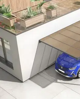 Kovový přístřešek / carport ke zdi 298 x 509 cm Dekorhome