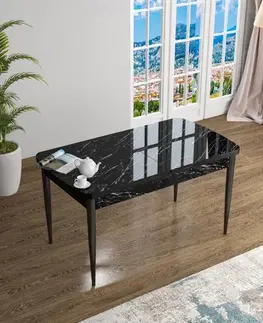 Jídelní stůl Han - Black Marble, Black