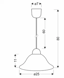 Závěsná lampa LENIS černá 1x60W E27 bílé stínidlo