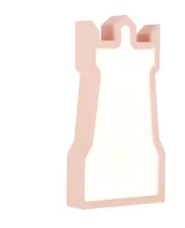Dětská stolní lampa s věží, LED iQ Kids, růžová