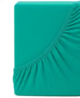 4Home Jersey prostěradlo IDEAL zelený tyrkys, 90–100 x 200 cm, 90–100 x 200 cm