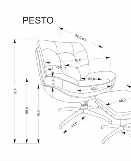 Otočné křeslo PESTO Halmar