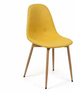 Jídelní židle LARS žlutá, 4 ks