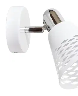 Nástěnná lampa bílá/chrom nastavitelná 1X40W E14 Discovery