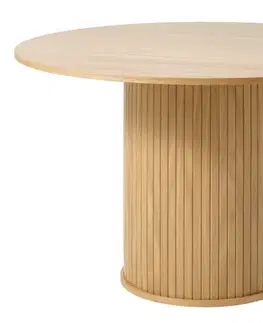 Estila Jídelní stůl Bornholm, světlý dub, Ø 120 cm