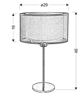 Stolní lampa Solo chrom
