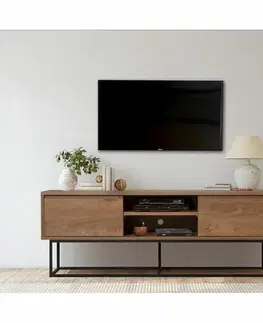 Televizní stolek Rodez Walnut and Black I, M