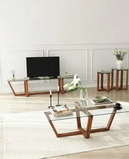 Sada odkládacích stolků Amalfi Walnut, 2 ks