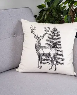 4Home Povlak na polštářek Woodland Stag, 45 x 45 cm