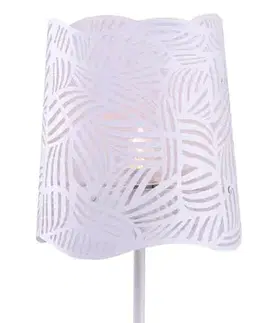 Stolní lampa Maracana z bílého kovu