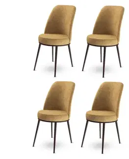 Sada jídelních židlí Dexa Cappuccino and Brown, 4 ks, 4 ks