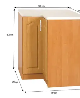 Spodní skříňka rohová LORA MDF NEW KLASIK S90/90 Tempo Kondela