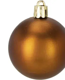 Sada 16 ks vánočních ozdob Festive Sparkles, zlatohnědá, pr. 6 cm, plast, pr. 6 cm