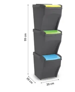 Koš na tříděný odpad Recykle BIN 3x 25 l