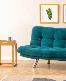 Trojmístná rozkládací pohovka Misa Small Sofabed - Petrol Green