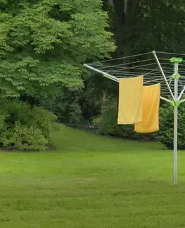 Zahradní sušák na prádlo stříbrná / zelená Dekorhome