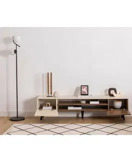 Televizní stolek Clark Walnut and Beige