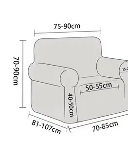 4Home Napínací potah na křeslo Magic clean tmavě šedá, 75 - 95 cm