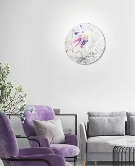 Stropní lampa s pružinou E27 fialová