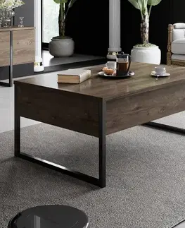 Konferenční stolek Luxe - Walnut, Black