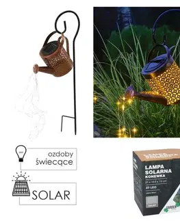 Aldotrade Lampa solární Konev, 37 LED, teplá bílá