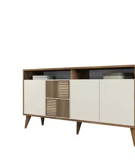 Konzolový stolek Milan 160 - Walnut, Cream