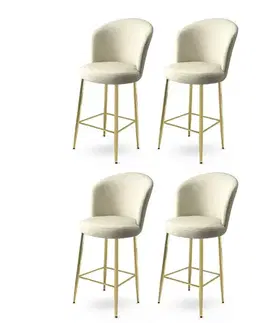 Bar Stool Set (4 Pieces) Alte - Cream, Gold