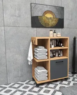 Víceúčelová skříňka Rebusa - Atlantic Pine, Anthracite
