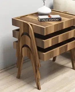 Sada odkládacích stolků (3 kusy) Roma - Walnut