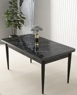 Jídelní stůl Nil - Black Marble, Black
