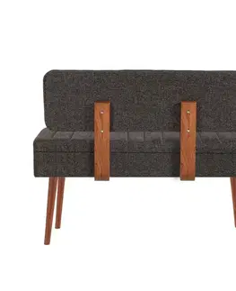 Jídelní set s rozkládacím stolem a židlemi (5 kusů) Vina 1053 - 4 - Anthracite, Walnut