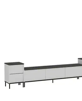 TV stěna / Sestava pod TV Imaj - White, Marble