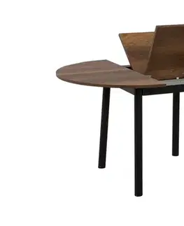 Extendable Dining Table Oliver - Walnut, Black