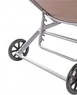 Polohovací zahradní lehátko s kolečky