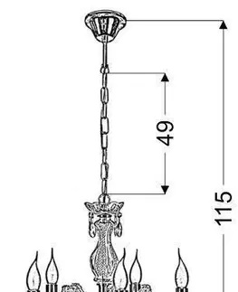 Závěsná lampa MARIA 5xE14 lustr Candellux