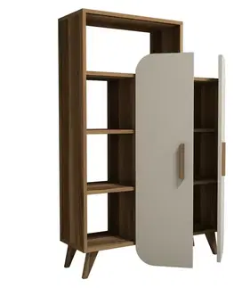 Knihovna Form Cream and Walnut