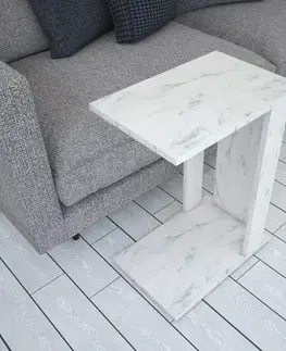 Odkládací stolek / Příruční stolek Pasific C - White, Black