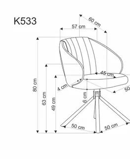 Otočné jídelní křeslo K533 Halmar