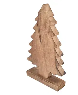 4Home Dekorace z mangového dřeva Snowflake Tree, 33 cm