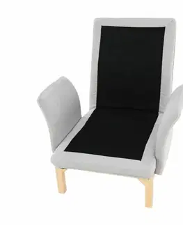 Křeslo s taburetem ZANDER látka / dřevo Tempo Kondela