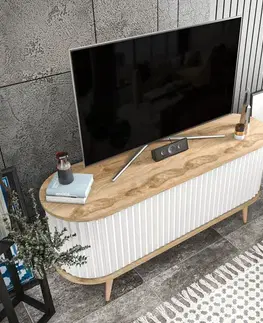 TV stolek Stor - Oud Oak, White