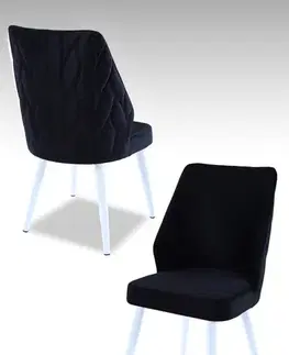 Sada židlí (2 kusy) Pufi - Black, White