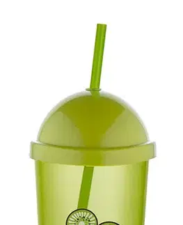 PROHOME - Pohár 700ml se slámkou Kivi