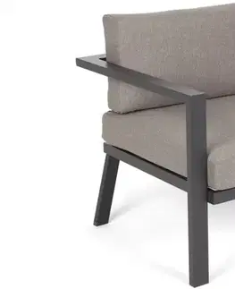 Zahradní sedací souprava 4 ks kov / látka