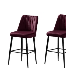 Sada barových židlí Vento Claret Red and Black, 2 ks, 2 ks