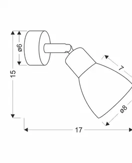 Nástěnná lampa Costa 1x40W E14 černé stínidlo bílá