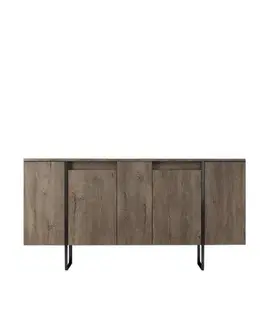 Living Room Furniture Set Luxe - Walnut, Black