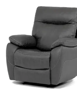 Elektrické křeslo s bezdrátovým ovládáním, vintage, šedá