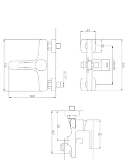 INVENA Vanová baterie GLAMOUR TREND chrom BW-02-001-V