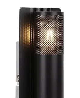 Černá kovová nástěnná lampa 2x10W G9 Emu